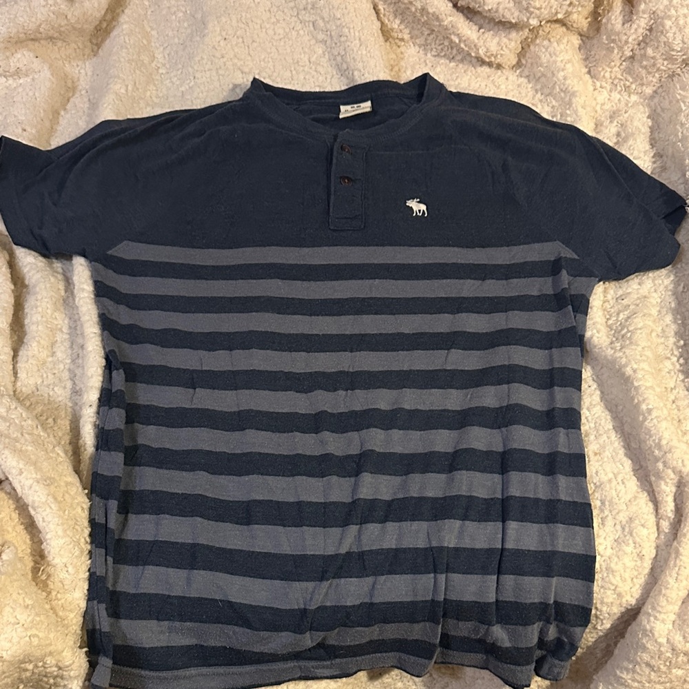 Abercrombie & Fitch Blue Striped Casual Shirt